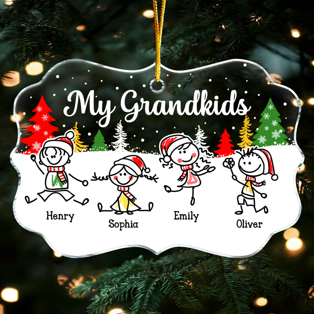 Personalized Gift For Grandma My Grandkids Christmas Ornament