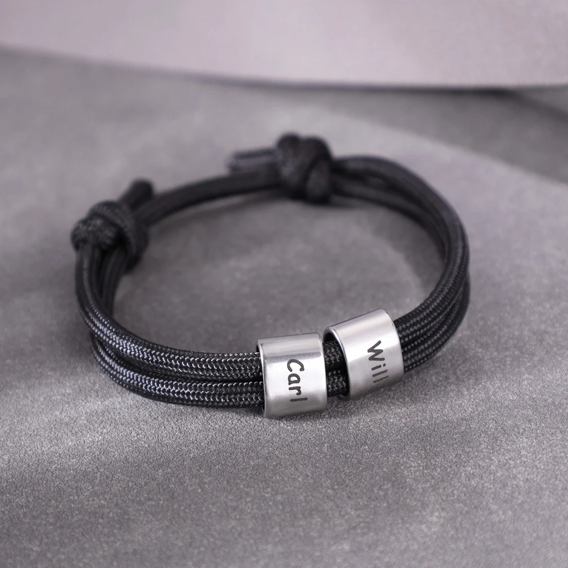 Gift For Dad,Personalized Men Bracelet With Kids Names