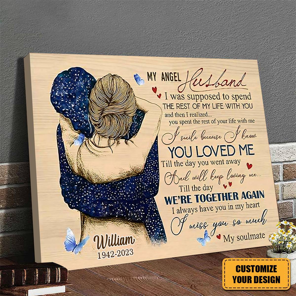 Spend The Rest Of My Life With You-Couple Hugging Canvas