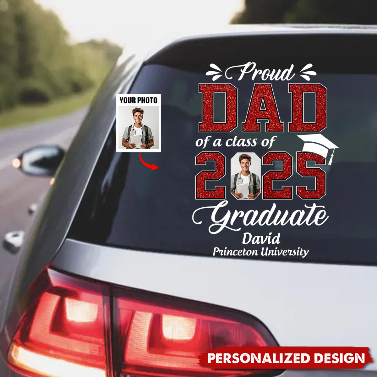 Personalized Class of 2025 Graduation Sticker, Gift For Family Member