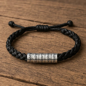 Personalized Name Woven Bracelet For Father's Day Gift