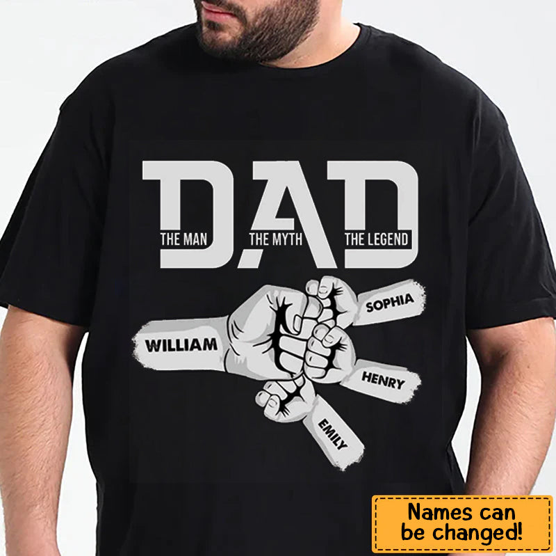 DAD The Man The Myth The Legend Fist Bump Personalized Shirt