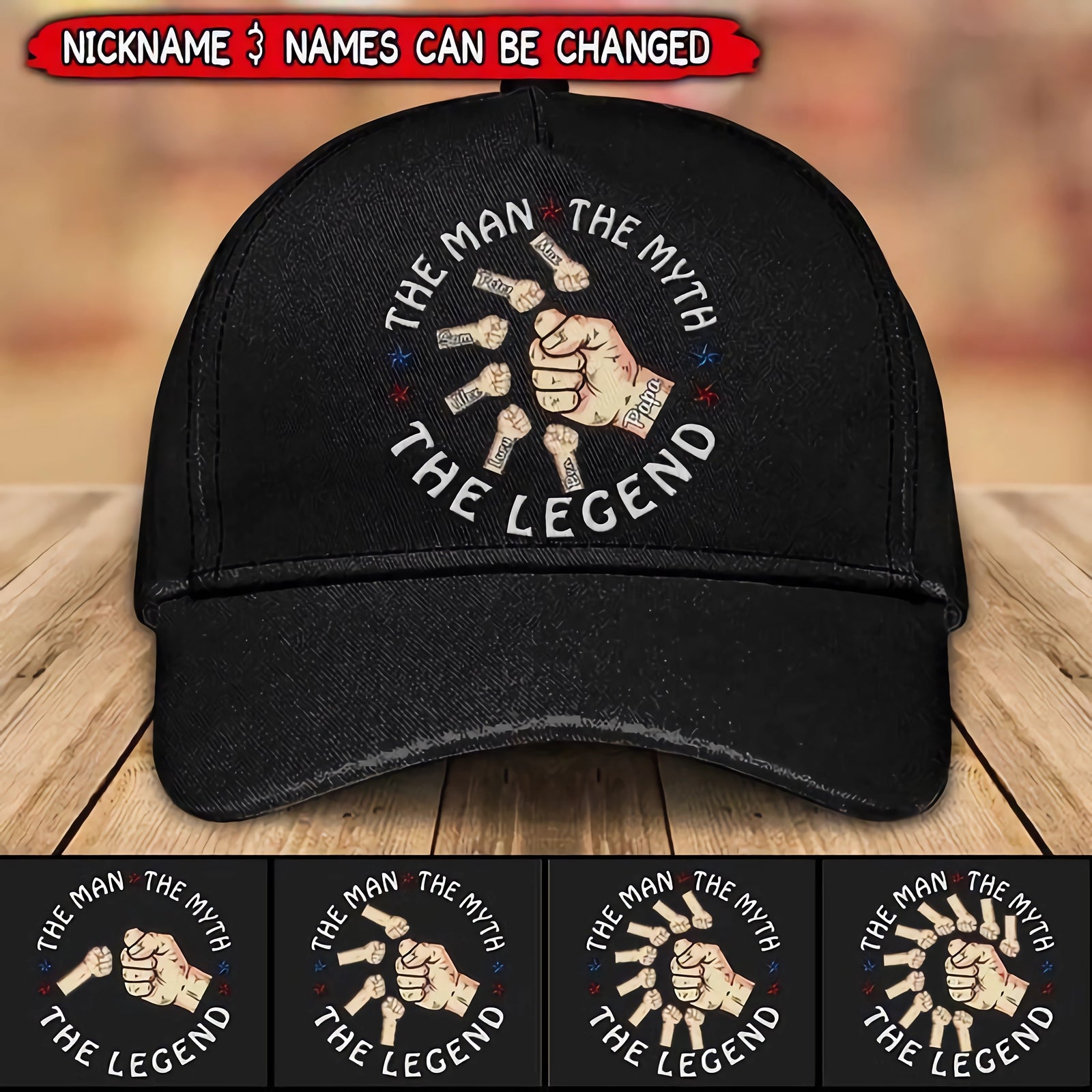 The Man The Myth The Legend Personalized Grandpa Dad Cap