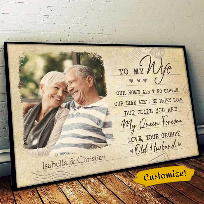 You're My Queen Forever - Upload Image, Gift For Couples - Personalized Canvas