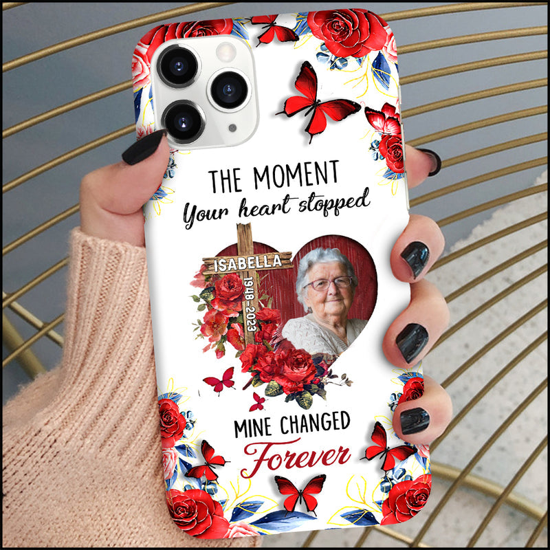 Memorial Upload Photo The Moment Your Heart Stopped,Personalized Phone Case