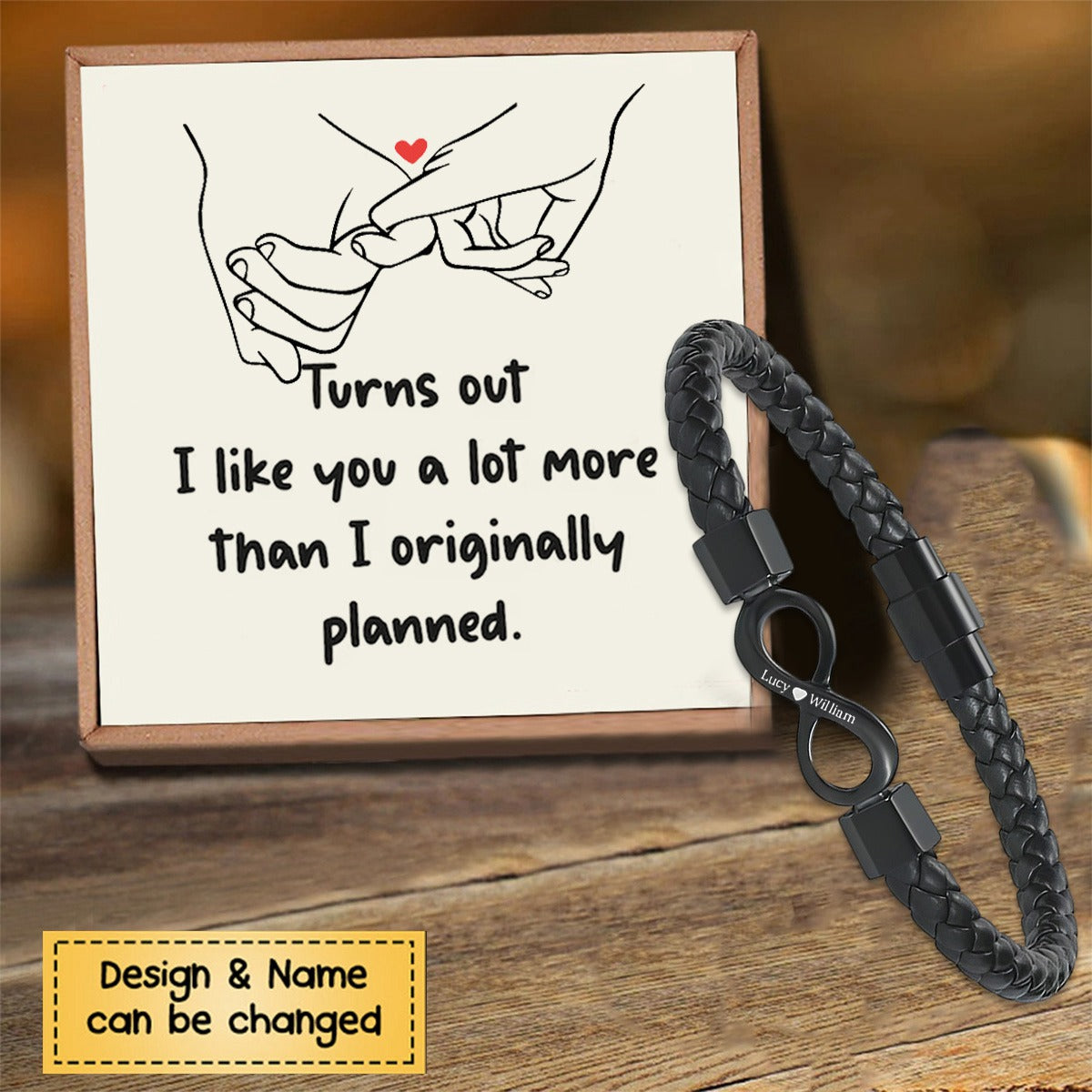 Turns out I like you a lot more than I originally planned Personalized Bracelet