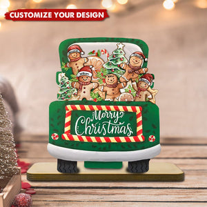 Cookie Tasting Crew Family Christmas Gifts- Personalized 1 Layered Big Freestanding
