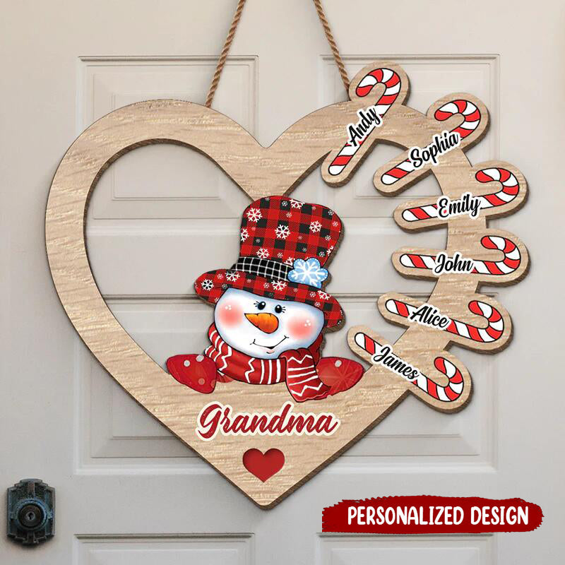 My Heart Melts For You - Family Personalized Custom Shaped Home Decor Wood Sign