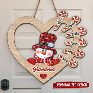 My Heart Melts For You - Family Personalized Custom Shaped Home Decor Wood Sign