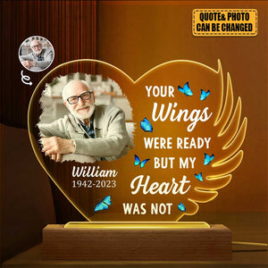 Custom Photo Your Wings Were Ready - Personalized 3D Led Light Lamp