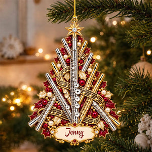 Personalized Flute Christmas Ornament,Gift For Flute Players