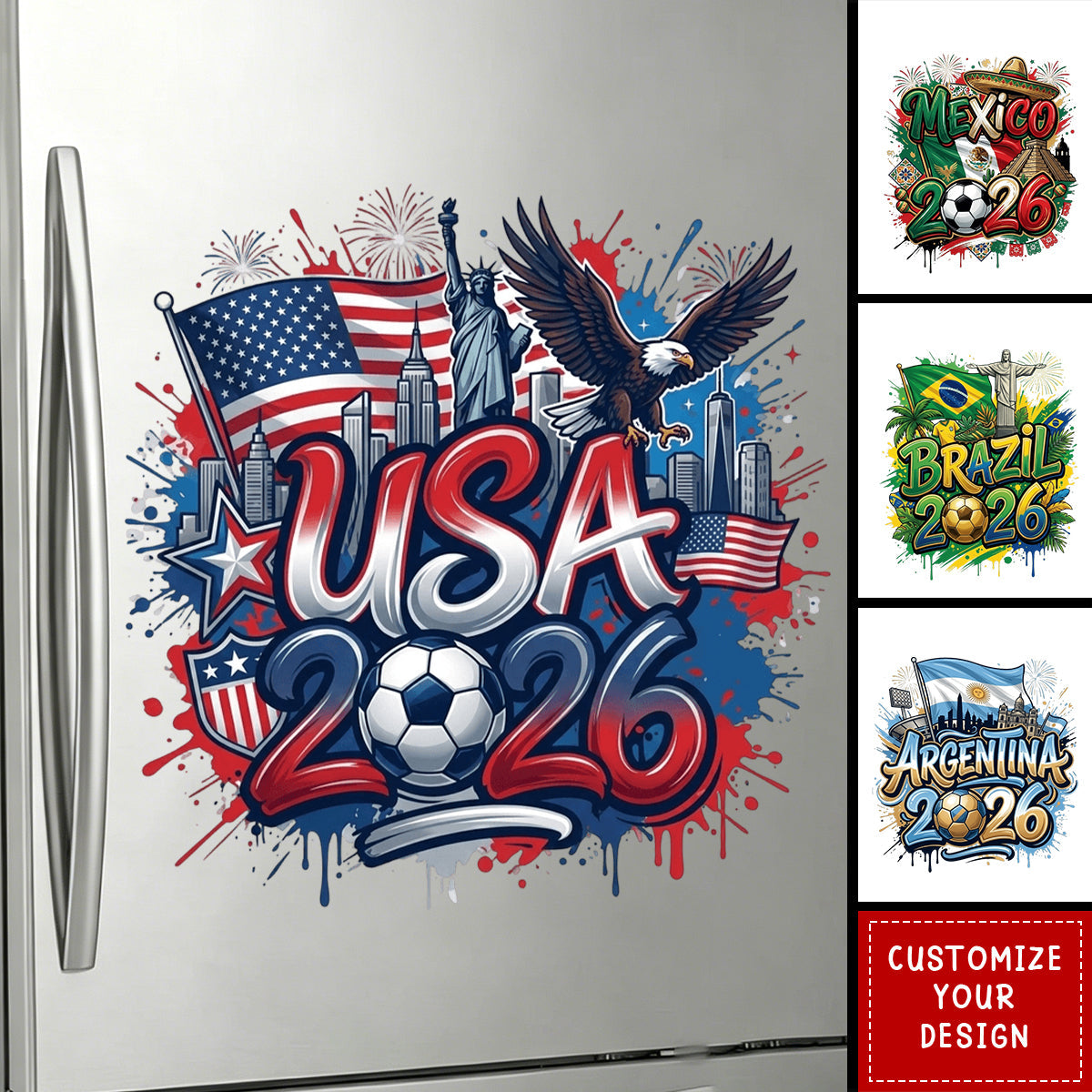 Personalized 2026 Soccer Country Decal