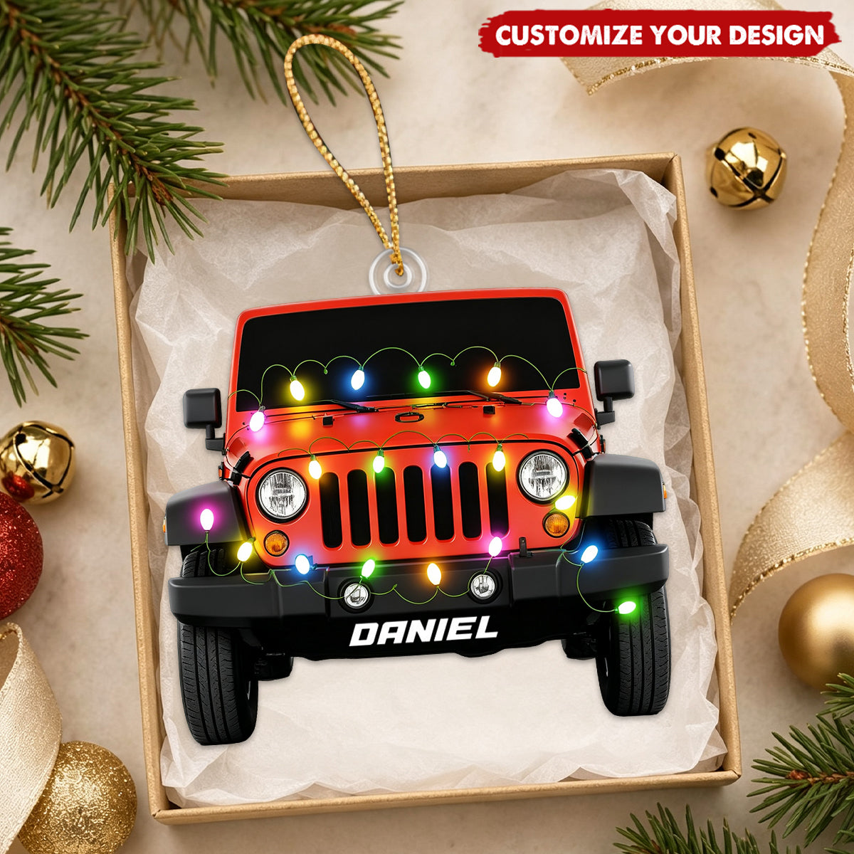Personalized Name Off Road Vehicle Ornament, Car Lover Holiday Gift