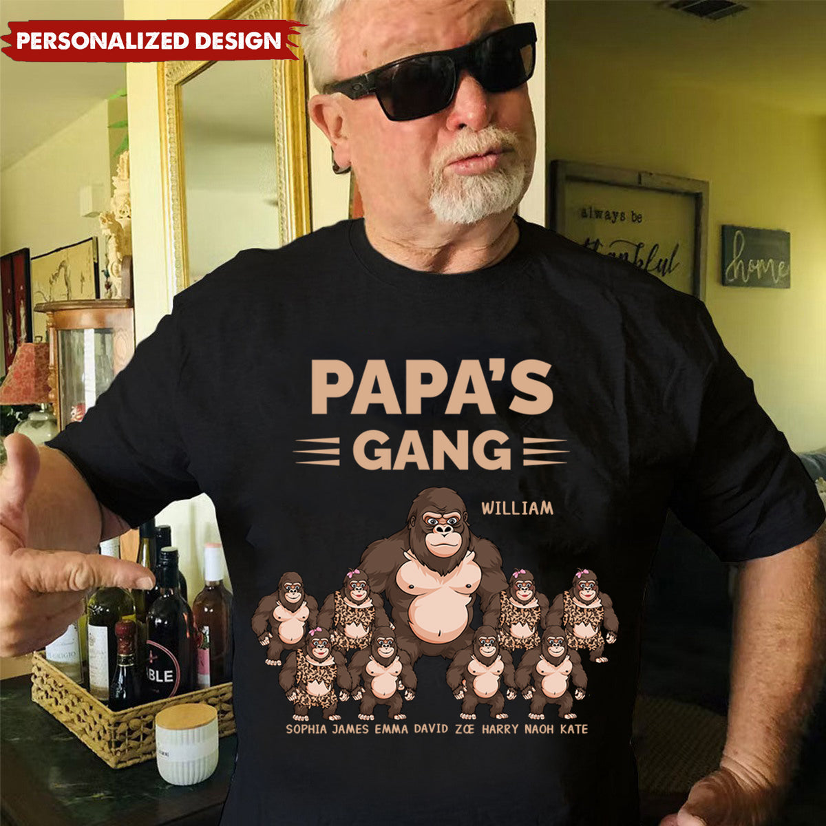 Personalized PAPA's Gang Shirt-Father's Day Gift