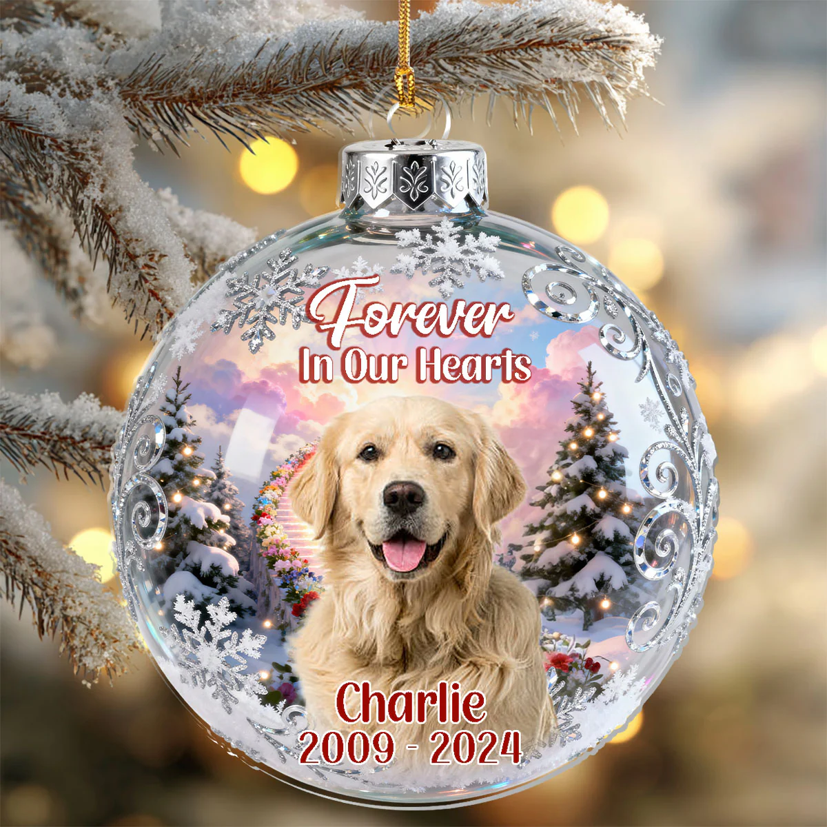 Forever In My Heart - Personalized Memorial Christmas Ornament