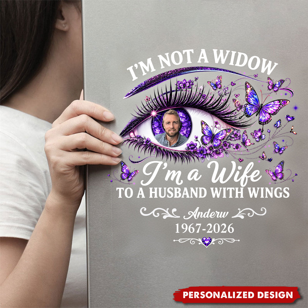 I'm A Wife To A Husband With Wings - Personalized Decal