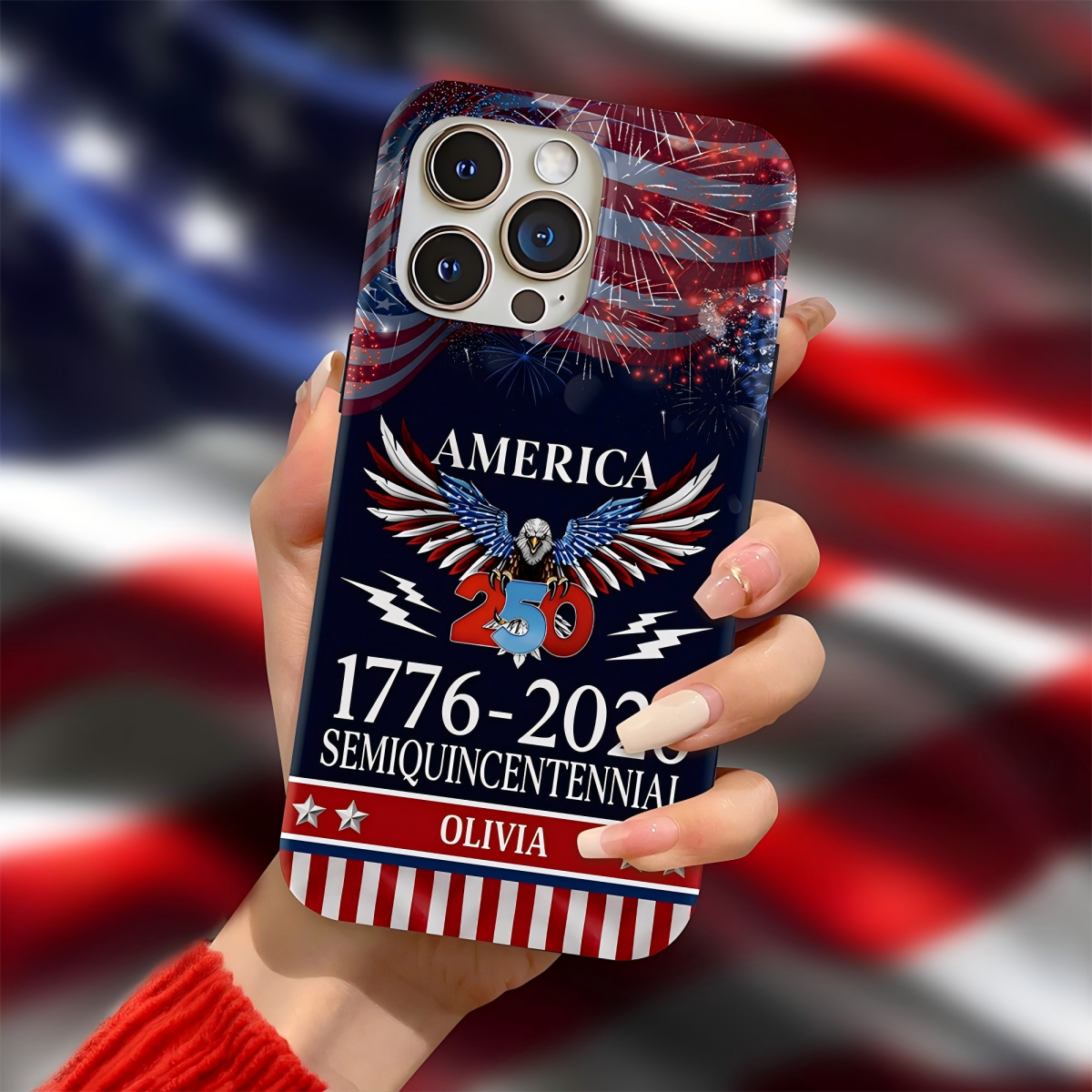 Custom Name 250th United States Semiquincentennial Phone Case