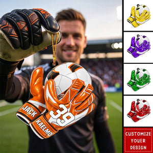 Personalized Soccer Goalie Ornament, Goalkeeper Keepsake For Him