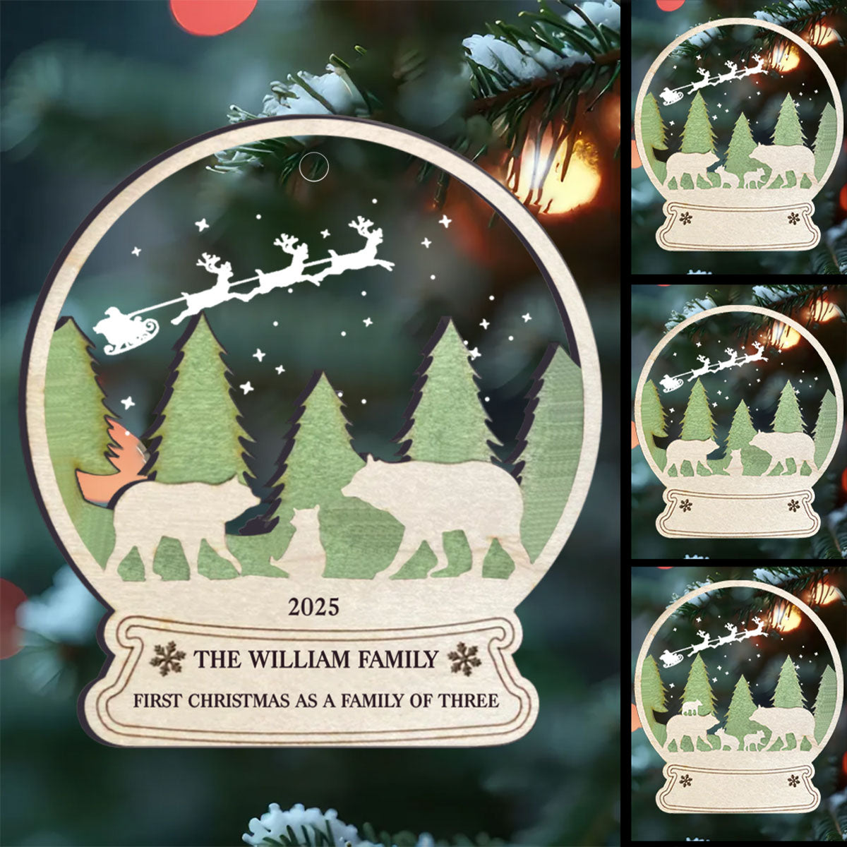 First Christmas As A Family Ornament Baby Bear Ornament