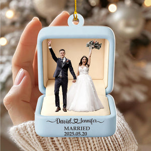 Custom Photo Ornament For Couples -Newlywed Gift
