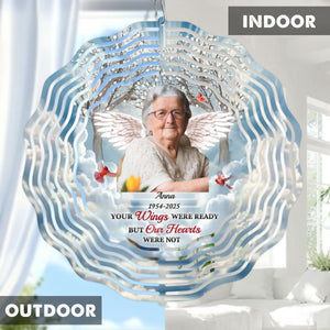 Custom Photo Forever Loved, Never Forgotten - Memorial Personalized Custom Wind Spinner