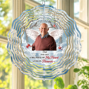 Custom Photo Forever Loved, Never Forgotten - Memorial Personalized Custom Wind Spinner