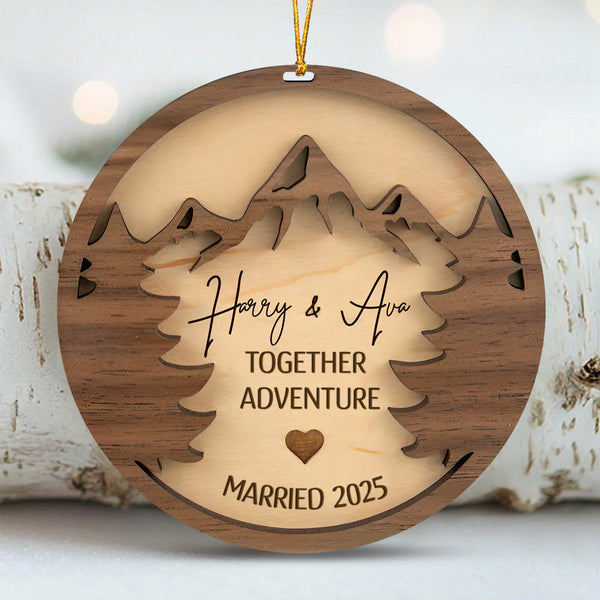 Our Adventure Awaits Ornament, First Christmas As Mr And Mrs