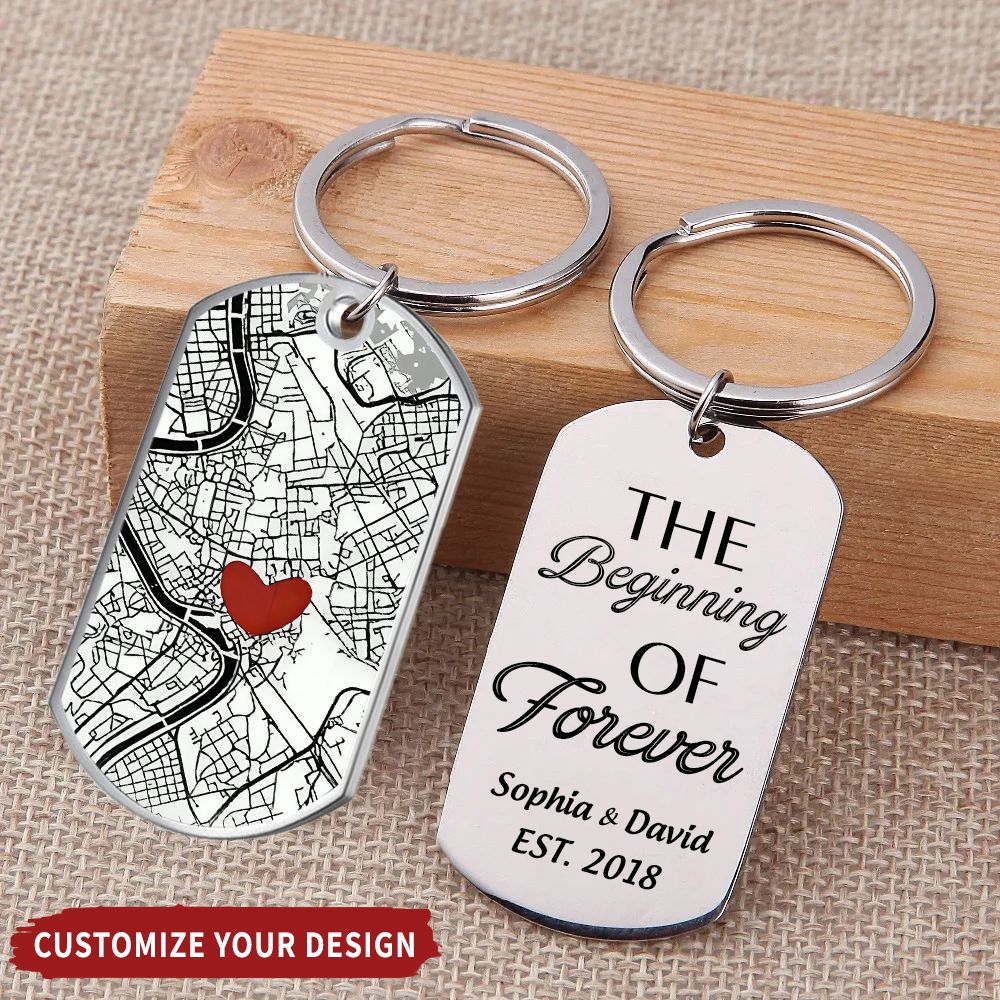 Where It All Began - Couple Personalized Custom Aluminum Keychain