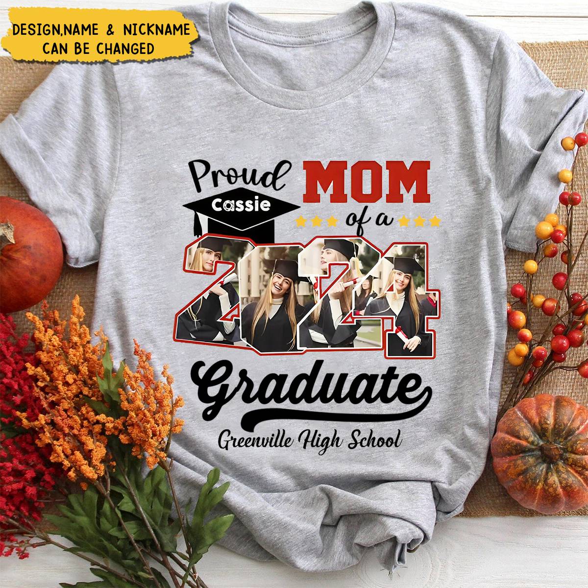 Proud Family Of A Class Of 2024 Graduate Senior - Personalized Custom T Shirt