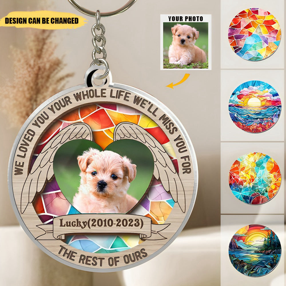 I Loved You Your Whole Life I'll Miss You For The Rest Of Mine-Personalized Memorial Keychain