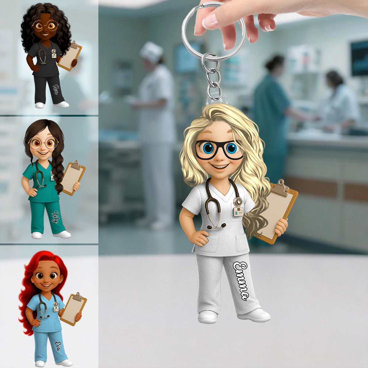 To My Favorite Nurse, Personalized Acrylic Keychain, Gift For Nurses ...