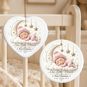 Personalized Baby First Christmas Ornament - Custom Name Baby Gift
