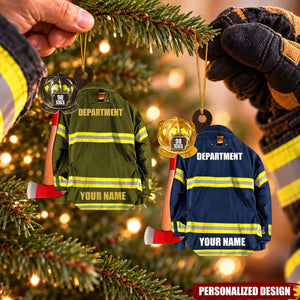 Personalized Firefighter Armor Christmas Ornament