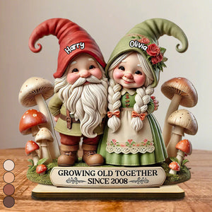 3D Effect Couple Personalized Standing Wooden Plaque