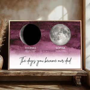 Personalized Starry Night Moon Phase Poster – Father's Day Gift For Dad