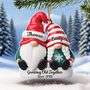 Growing Old Together Since - Custom Christmas Ornament For Couple