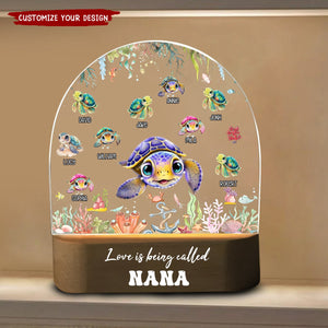 Love Is Being Called Grandma Nana Mom Personalized LED Night Light