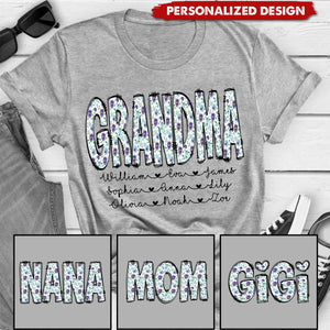 Mimi Shirt with Grandkids' Names – Cute Floral Design for Grandma