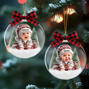 Custom Baby Christmas 3D Ball Ornament-Upload Photo