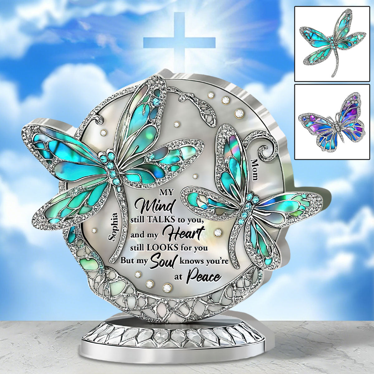 Two Souls One Flight - Personalized Memorial Acrylic Plaque