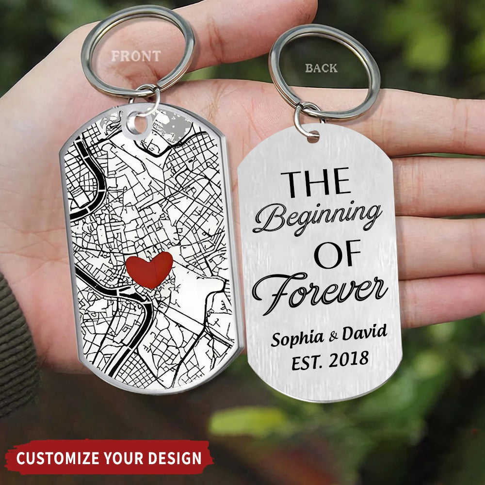 Where It All Began - Couple Personalized Custom Aluminum Keychain