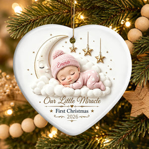 Personalized Baby First Christmas Ornament - Custom Name Baby Gift