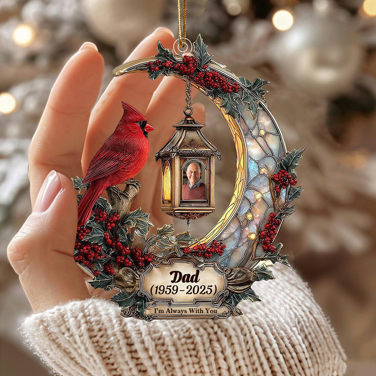 I Am Always With You - Cardinal Memorial Custom Ornament