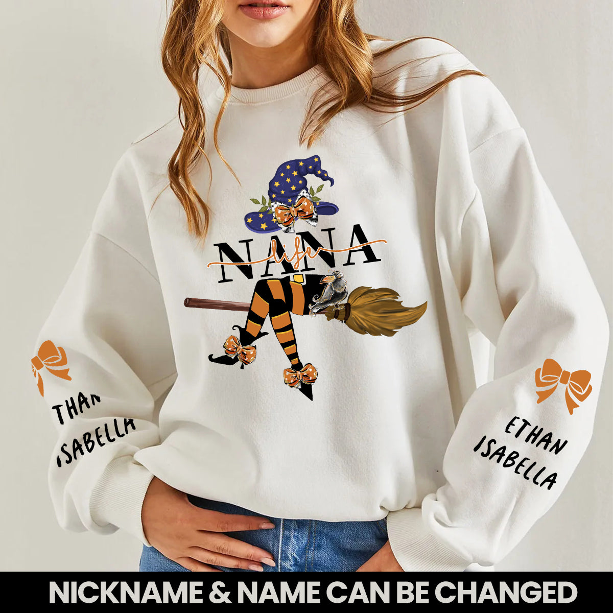 Personalized Witch Grandma Nana Life Halloween Sweatshirt
