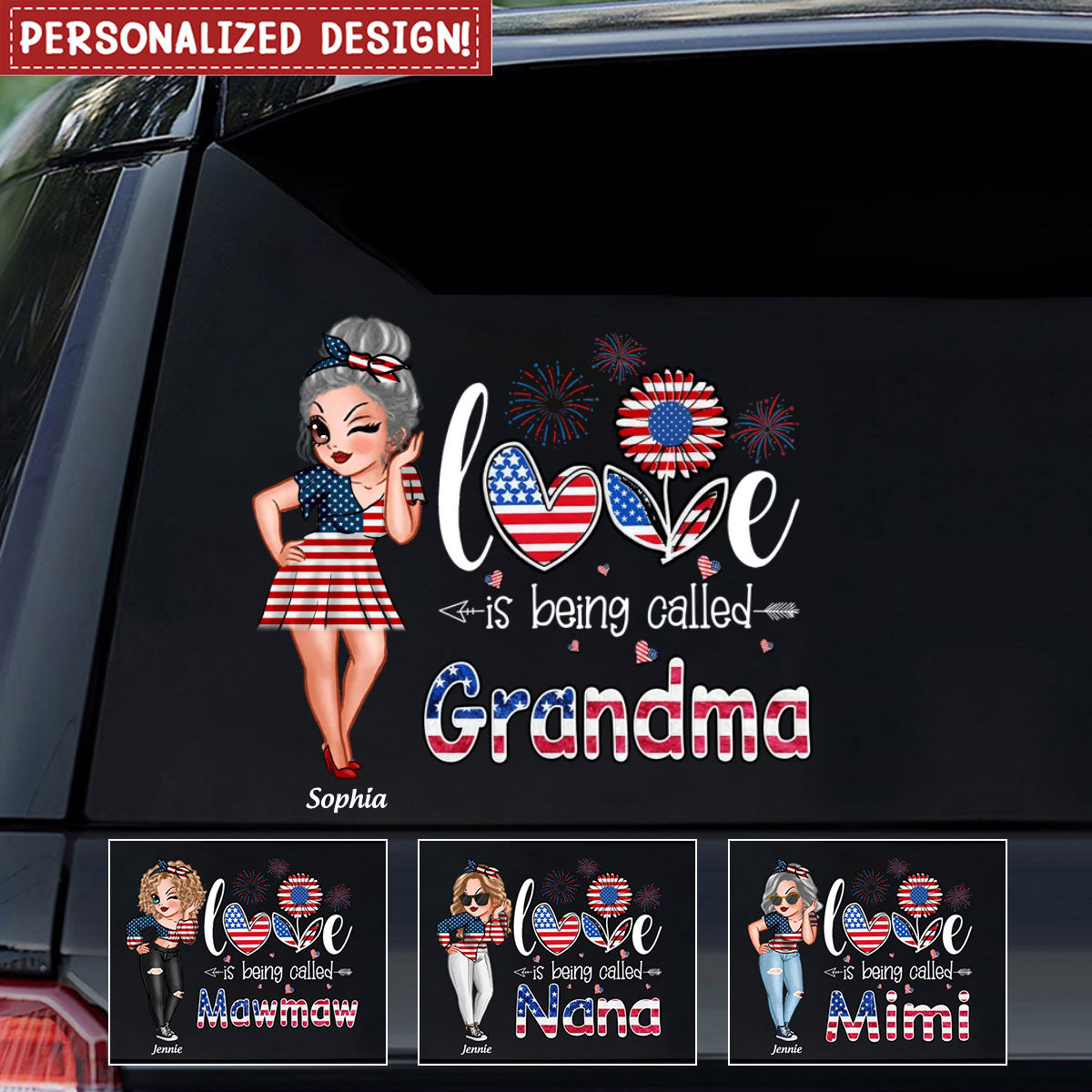 Love Being Called Nana Grandma Personalized Sticker