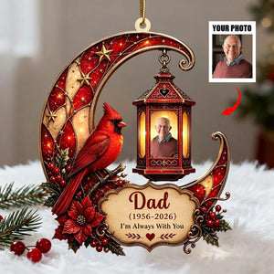 Personalized Cardinal Memorial Acrylic Keychain