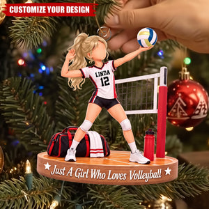Personalized Volleyball Player Christmas Ornament-Custom Name Gift