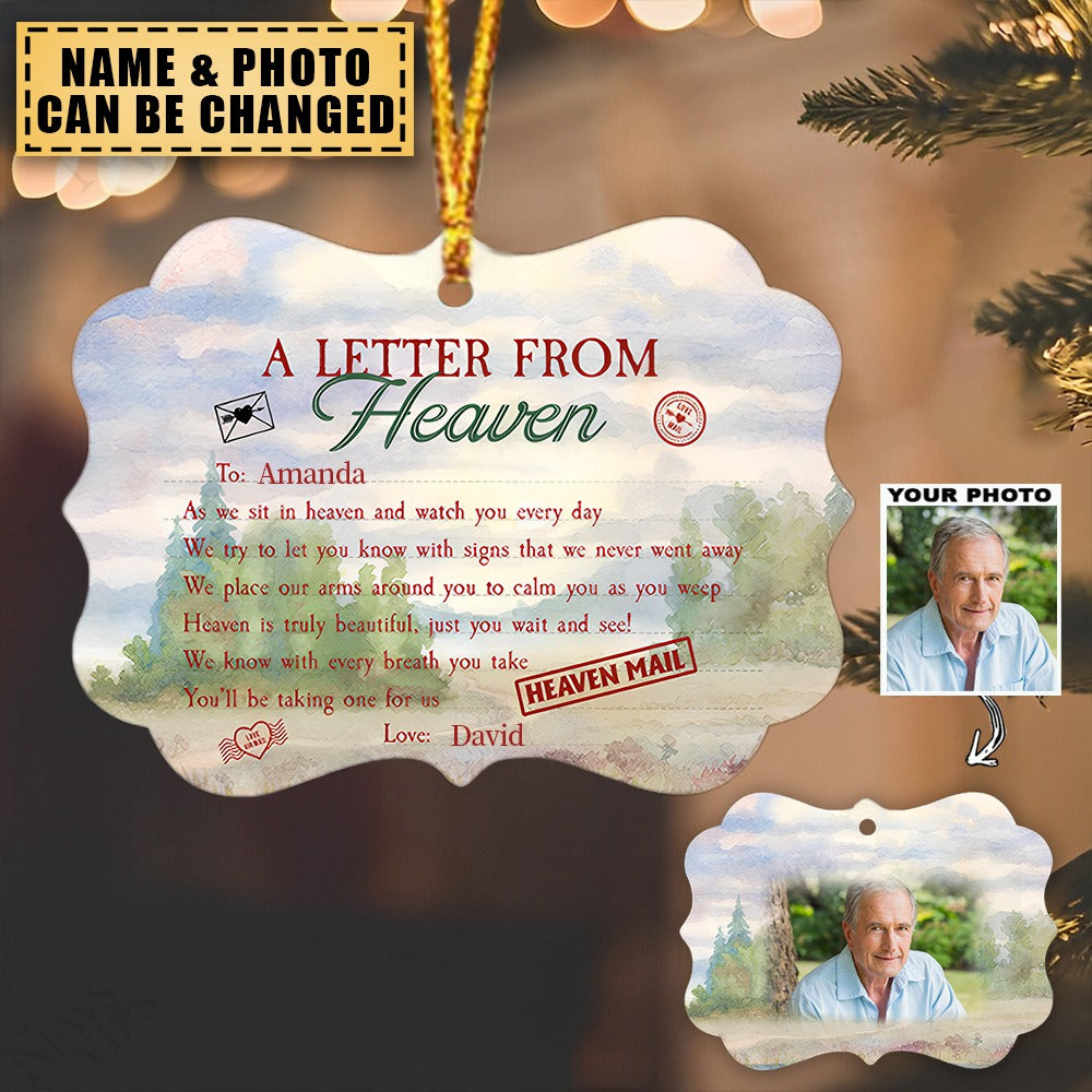 A Letter From Heaven To You - Personalized Ornament - Memorial Gift For Family