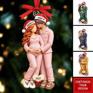 Personalized Pregnancy Announcement Christmas Ornament, Expecting Parents Gift