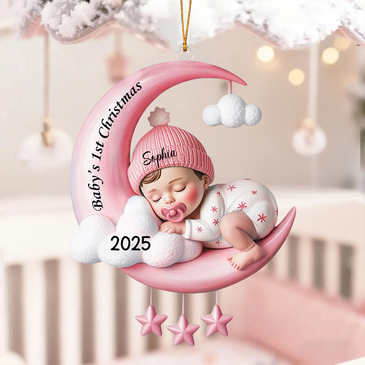 Personalized Baby's First Christmas Ornament, Newborn Gift